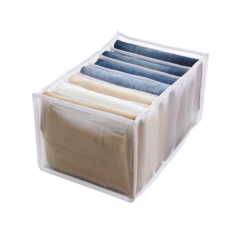 MEELANO Garderobeskab Tøj Organizer Med Rum Til Opbevaring 25* 36* 20CM 9.8* 14* 7.9Tommer Hvid