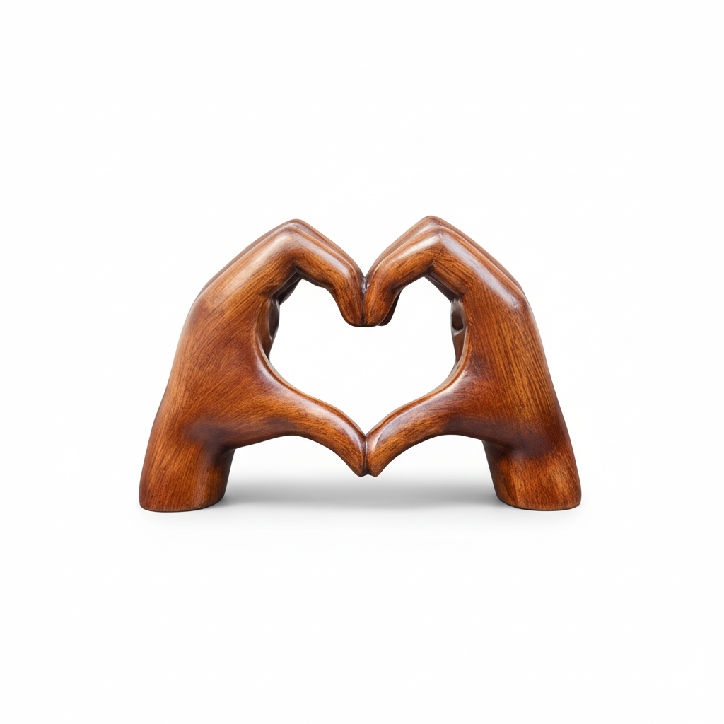 MEELANO WarmHeart – Håndlavet hjerteornament i træ som symbol på kærlighed