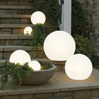 MEELANO Rund Havebelysning – LED Lyskugle til Have & Terrasse med 16 Farver & Fjernbetjening, 12–25 cm – GlowSphere
