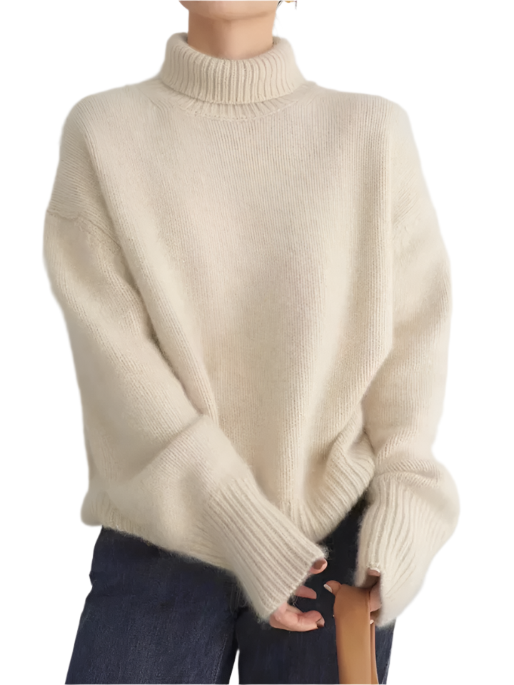 MEELANO Sephira | Dame Klassisk Rullekravesweater - Varm & Blød Rullekrave Striktrøje
