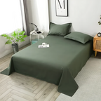 MEELANO Lagen i Økologisk Bomuld Til Åndbart Komfort og Naturlig Friskhed Mørkegrøn