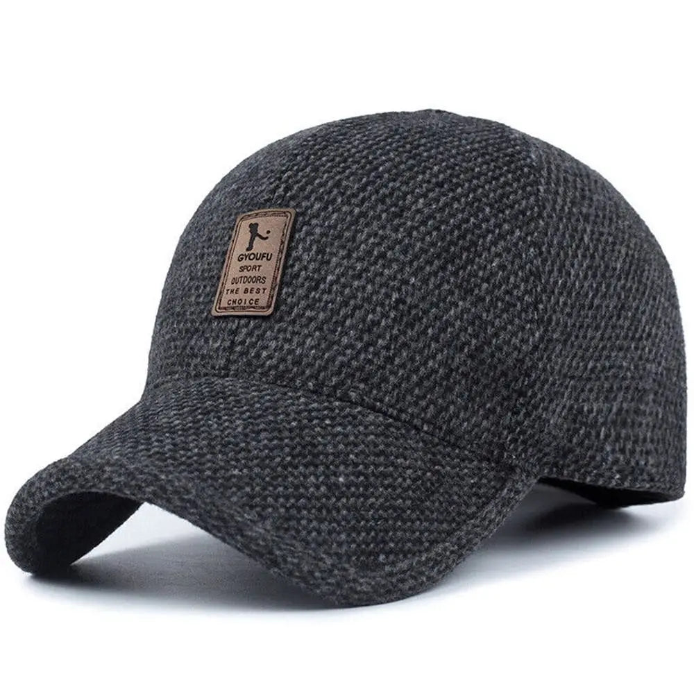 MEELANO Hommes | Unisex Varm Vinterhue med Øreklapper - Justerbar Flyverhue med Fleece-for Sort