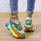 MEELANO Umami | Dame Regnbue Sneakers - Støttende & Komfortable Vandresko med Svangstøtte