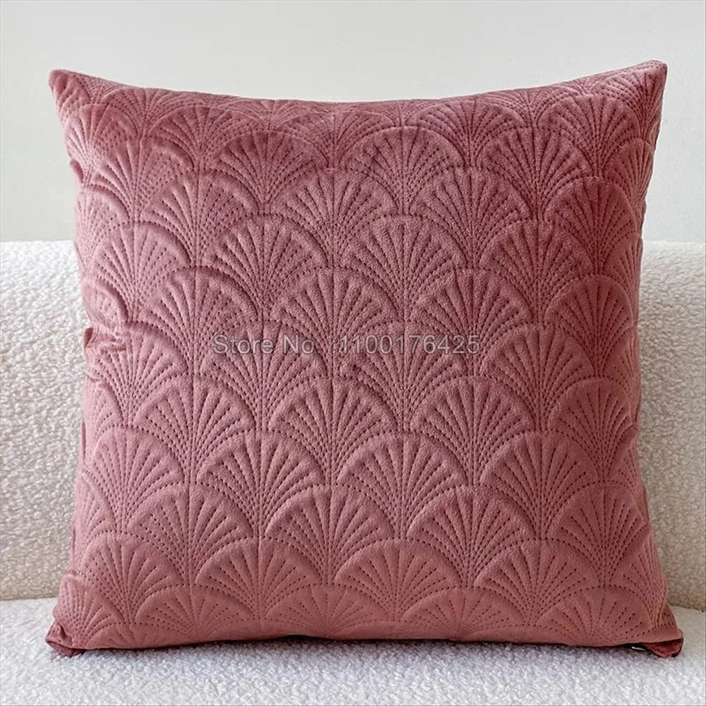 MEELANO Velvet Skall Pude Betræk Til Sofa Og Stue Dekor Indretning Pink 45x45cm