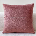 MEELANO Velvet Skall Pude Betræk Til Sofa Og Stue Dekor Indretning Pink 45x45cm