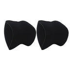 MEELANO 2-Pack Bilnakkepuder – Memory Foam Nakkepude til Bilsædet, Justerbar Strop, Vaskbart Betræk 2 stk sort