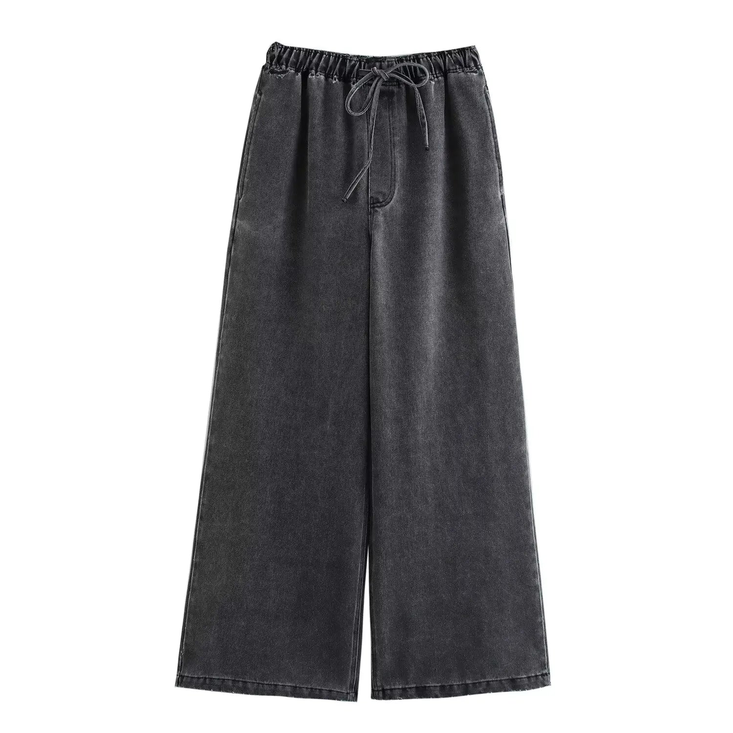 MEELANO Efterår Jeans Sæt Kvinder Turn Down Krave Høj Talje Denim Todelt Sæt kun bukser
