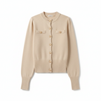 MEELANO Efterår Langærmet Cardigan Kvinder Koreansk Slim Chic Kort Strikket Frakke