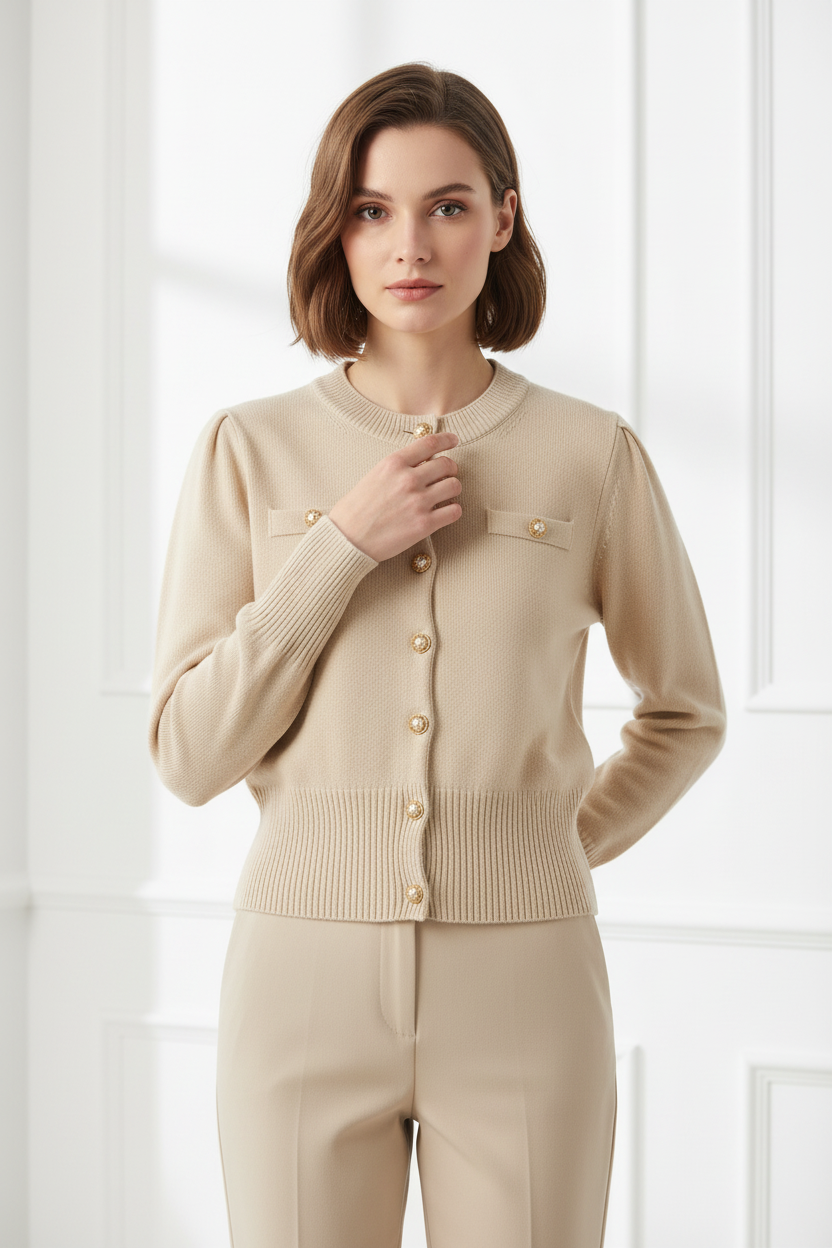 MEELANO Efterår Langærmet Cardigan Kvinder Koreansk Slim Chic Kort Strikket Frakke