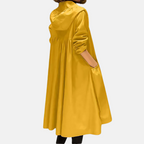 MEELANO Vandtæt Knælang Hættetrøje til Kvinder Gul