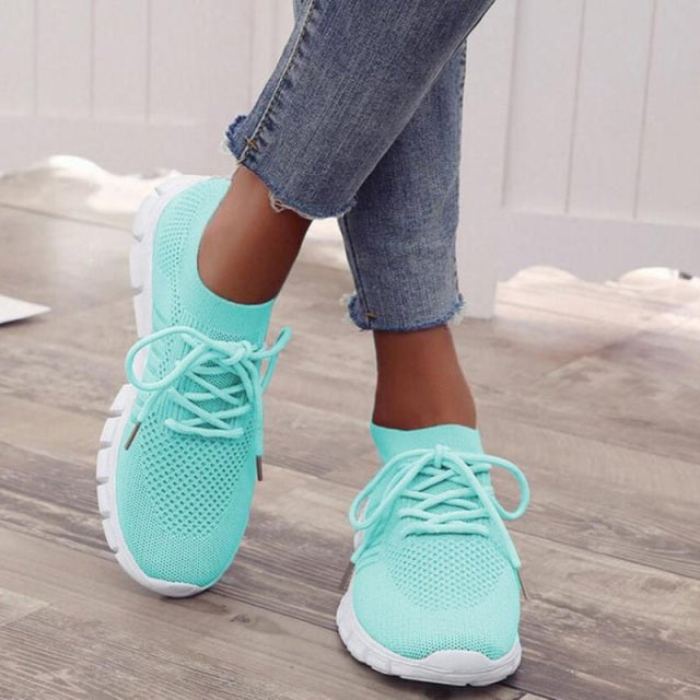 MEELANO Komfort Sneakers Kvinder Læder Grå 38 Til 42 Turkis
