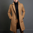 Elias | Herre Slim-Fit Lang Uldfrakke - Elegant Dobbeltradet Vinterfrakke & Trenchcoat