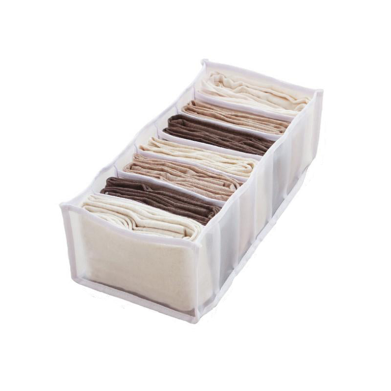 MEELANO Garderobeskab Tøj Organizer Med Rum Til Opbevaring 17* 36* 12CM 6.7* 14* 4.7Tommer Hvid