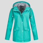 MEELANO Vandtæt og Vindtæt Jakke til Kvinder - Perfekt til det danske vejr Turkis