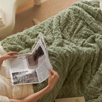 Tyk Vinterlammeuldstæppe – Sherpa Fleece Plaid til Sofa & Seng, Varmt & Hyggeligt Tæppe, 4 Størrelser – WarmWool