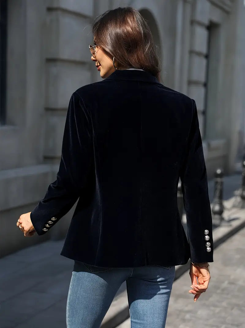 MEELANO Viola | Dame Figursyet Blazerjakke - Elegant Langærmet Blazer & Business Jakke