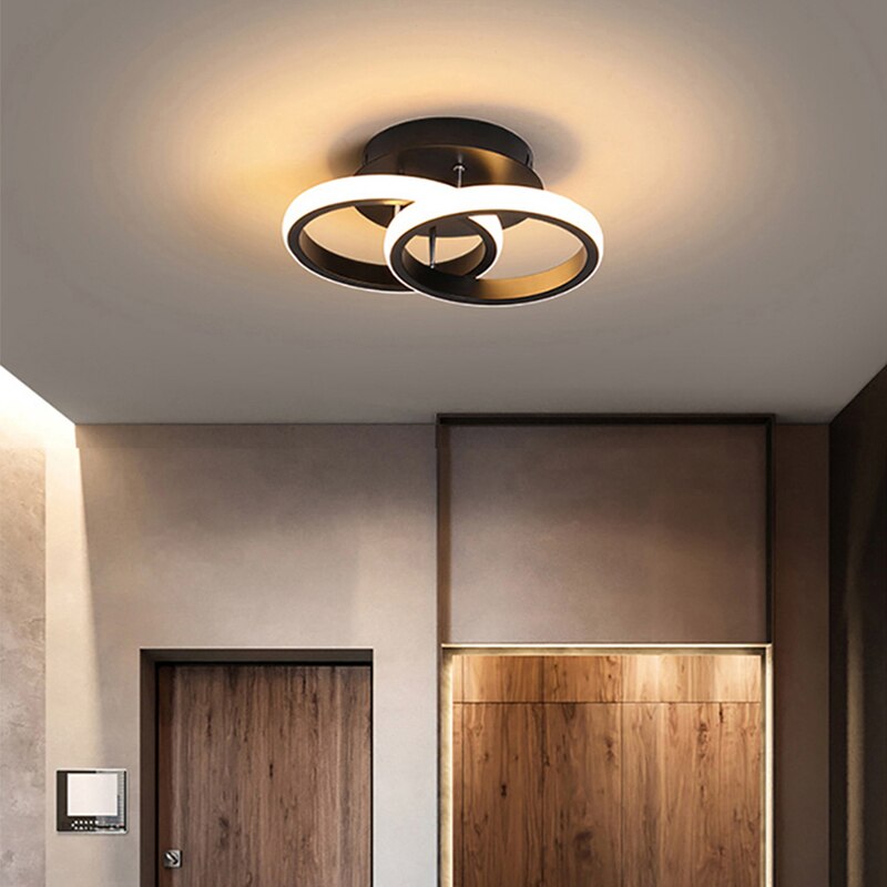MEELANO SmartLight – Moderne og stilfuld loftslampe Sort cirkel