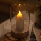 MEELANO Trådløs LED-Stearinlyslampe – Moderne Bordlampe med Stearinlys-look & Gestusstyring, op til 8 Timer Varm Hvid, Flammeløs – LumiCandle
