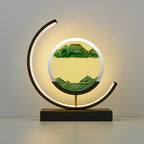MEELANO 3D Sandskal Bordlampe - Abyss Grøn Sort