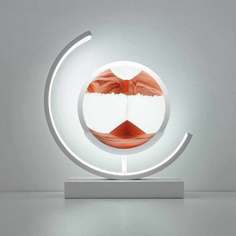 MEELANO 3D Sandskal Bordlampe - Abyss Rød Hvid