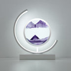 MEELANO 3D Sandskal Bordlampe - Abyss Violet Hvid