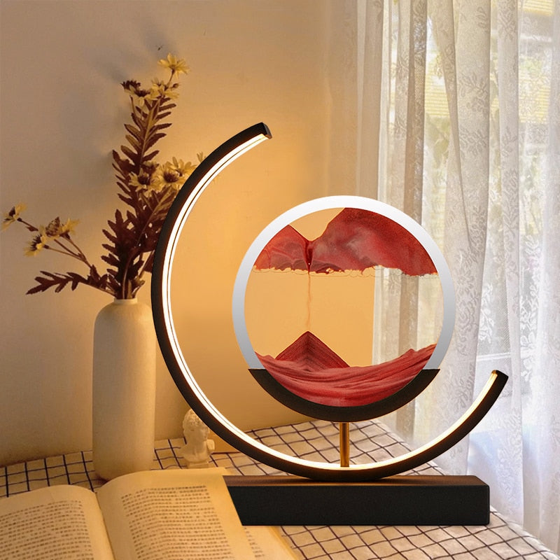 MEELANO 3D Sandskal Bordlampe - Abyss