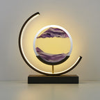 MEELANO 3D Sandskal Bordlampe - Abyss Violet Sort