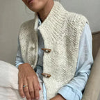 MEELANO Dame Kort Strikvest - Stilfuld til Lag på Lag-Look