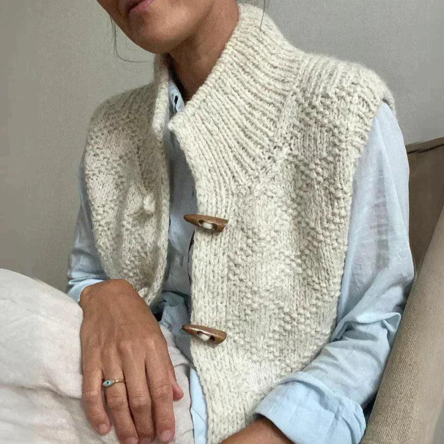 MEELANO Dame Kort Strikvest - Stilfuld til Lag på Lag-Look