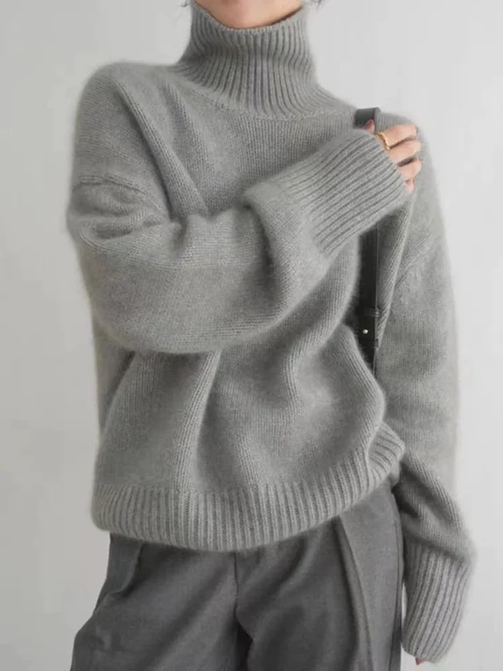 MEELANO Sephira | Dame Klassisk Rullekravesweater - Varm & Blød Rullekrave Striktrøje