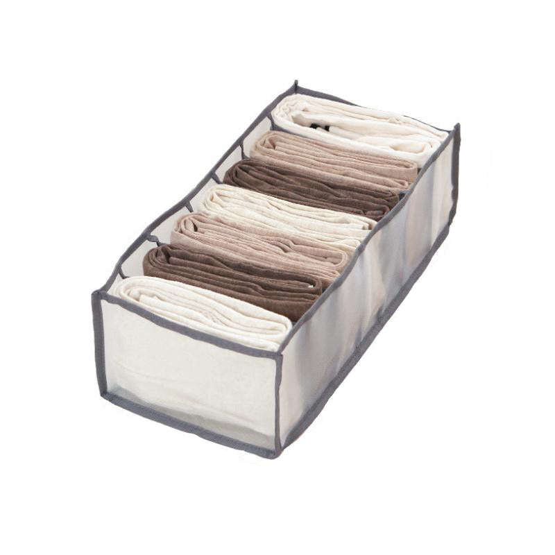 MEELANO Garderobeskab Tøj Organizer Med Rum Til Opbevaring 17* 36* 12CM 6.7* 14* 4.7Tommer Grå