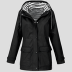 MEELANO Vandtæt og Vindtæt Jakke til Kvinder - Perfekt til det danske vejr Sort