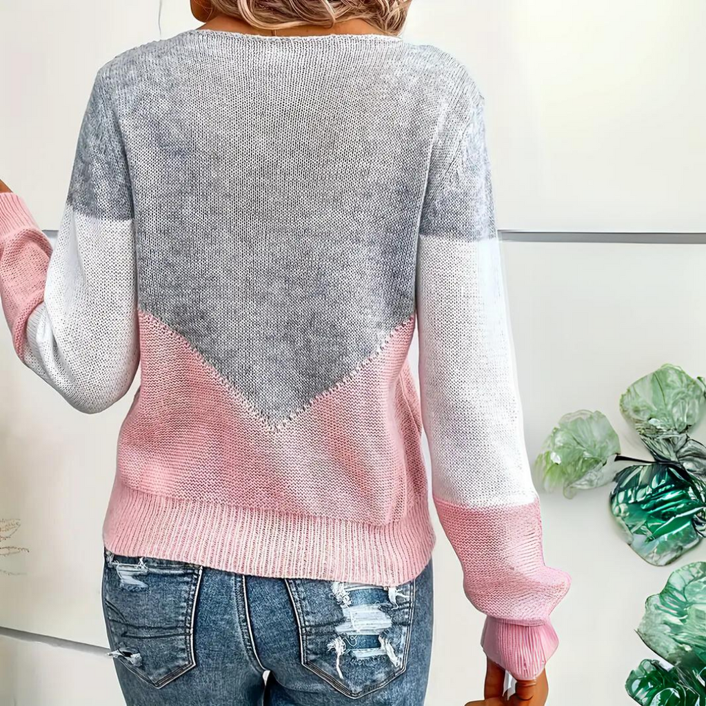 MEELANO Luna | Dame Afslappet Løstsiddende Sweater - Varm Oversized Striktrøje & Pullover