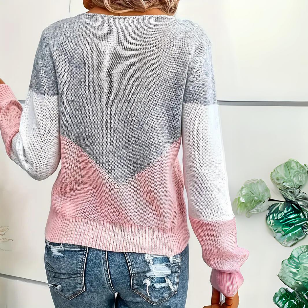 MEELANO Luna | Dame Afslappet Løstsiddende Sweater - Varm Oversized Striktrøje & Pullover
