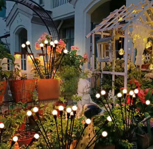 MEELANO LED Dansende Sollys Til Haven Udendørs Belysning Solenergi