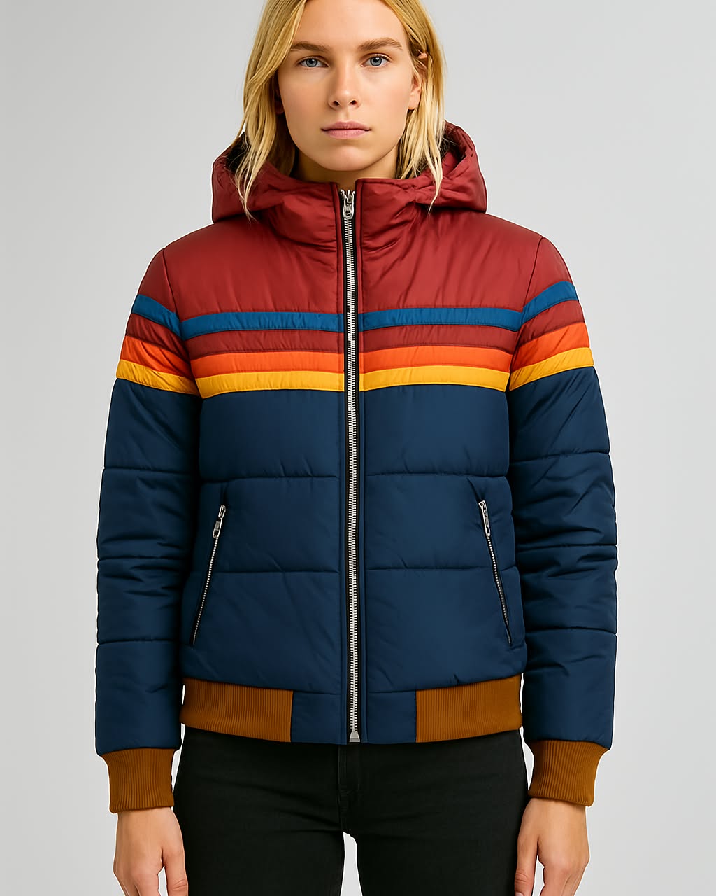 MEELANO Dame Vinterjakke - Vandtæt og Let til Stilfulde Regnfulde Dage Navy blue