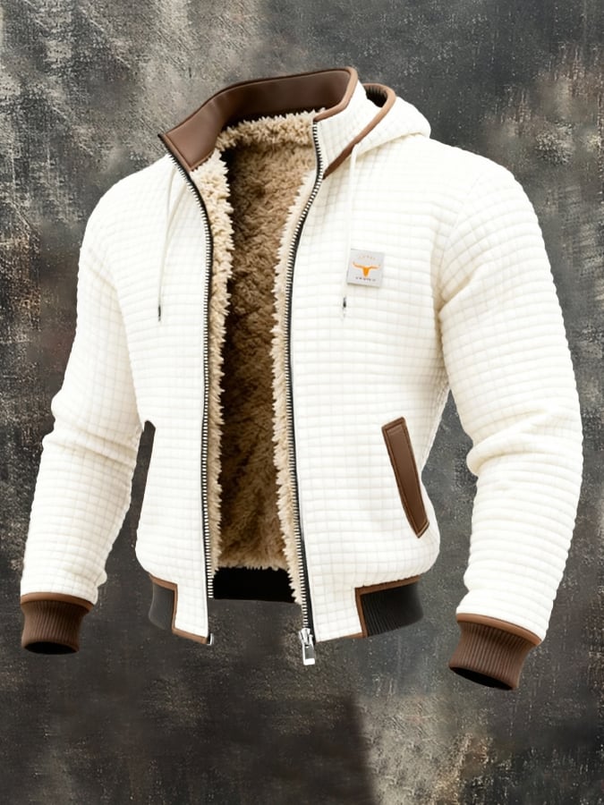 MEELANO Admire | Herre Polar-Fleece Termo-Jakke Hvid