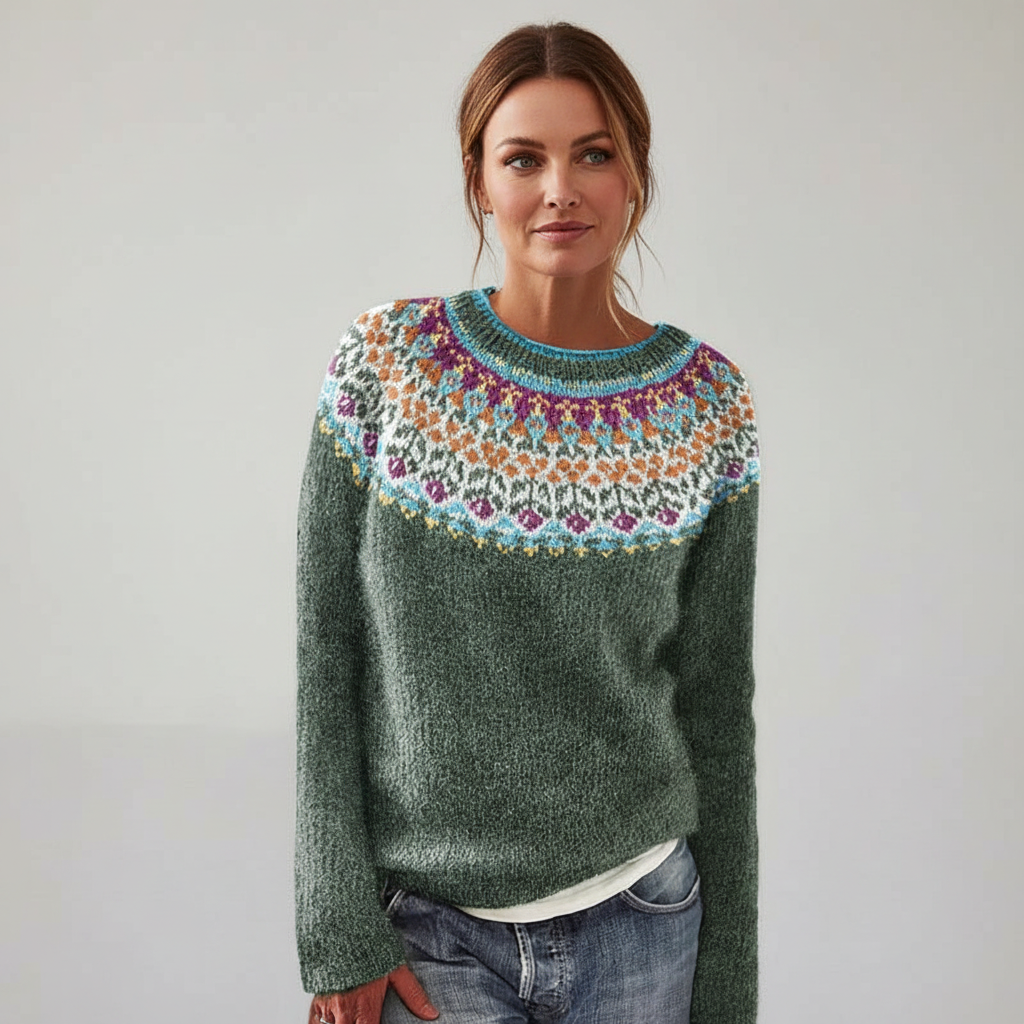 Lavinia | Dame Langærmet Striktrøje - Blød Varm Strik Pullover & Strikket Trøje