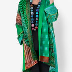 MEELANO Parsha | Dame Langærmet Strikcardigan med Knapper - Elegant & Blød Strikjakke Grøn