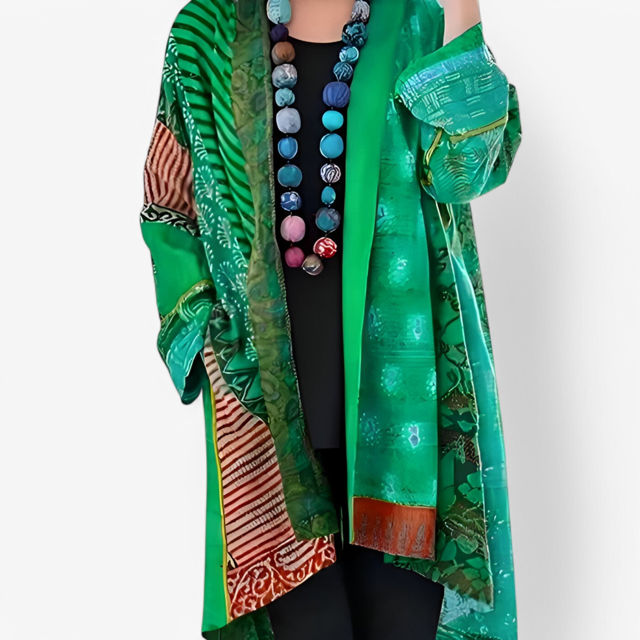 MEELANO Parsha | Dame Langærmet Strikcardigan med Knapper - Elegant & Blød Strikjakke Grøn