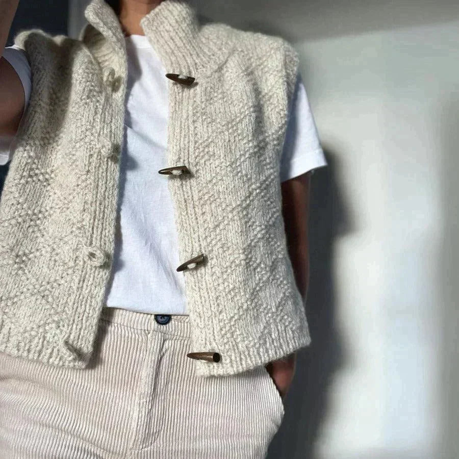 MEELANO Dame Kort Strikvest - Stilfuld til Lag på Lag-Look