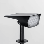 MEELANO Vandtæt Solcelle Spotlight til Haven – Justerbar LED Havespot med 3 Lysstyrker, IP65, Skumring til Daggry