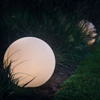 MEELANO Rund Havebelysning – LED Lyskugle til Have & Terrasse med 16 Farver & Fjernbetjening, 12–25 cm – GlowSphere