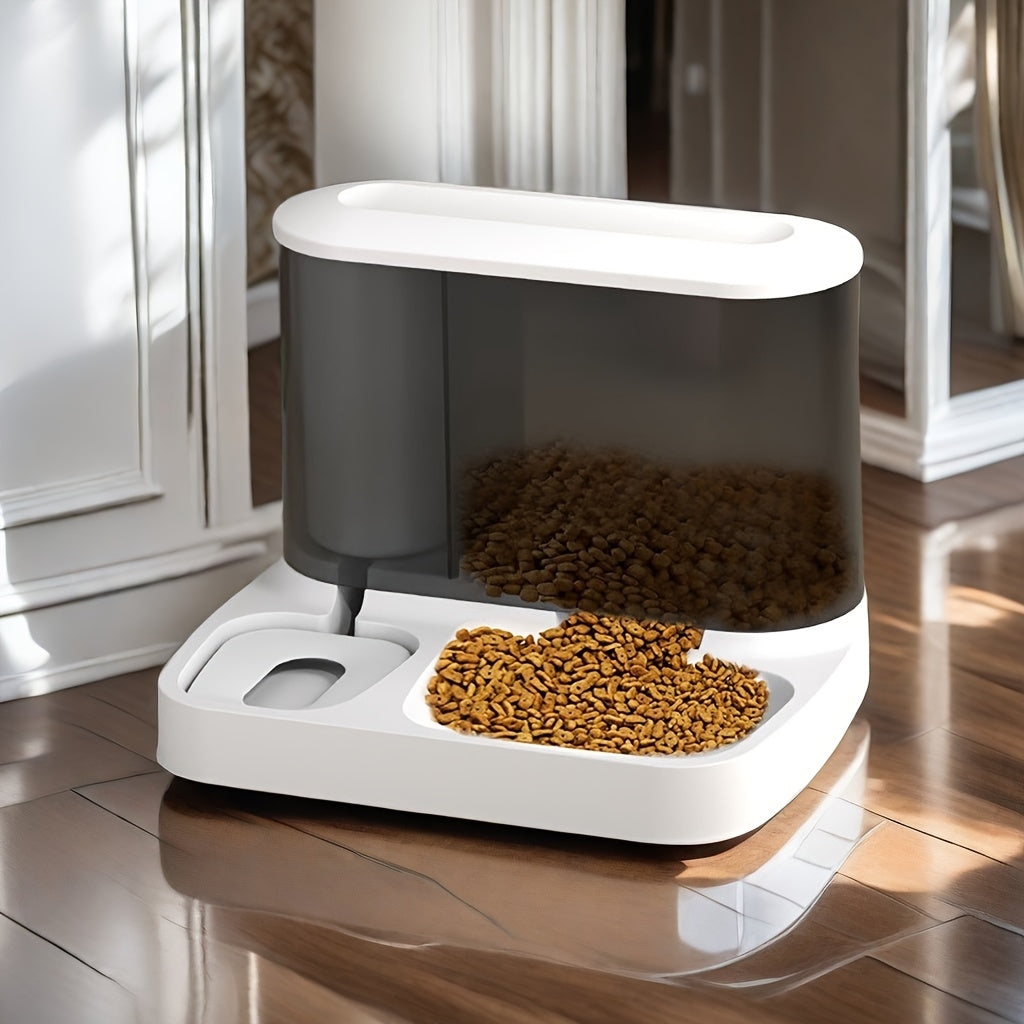 Automatisk Foder- og Vanddispenser – 2-i-1 Foderautomat & Vandautomat til Katte og Små Hunde – EasyFeed Duo