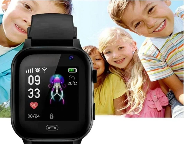 MEELANO 4G GPS Smartwatch til Børn – GPS Ur til Børn med Videoopkald, SOS-knap & Beskeder, Børneur med Sporing – KidSafe Pro