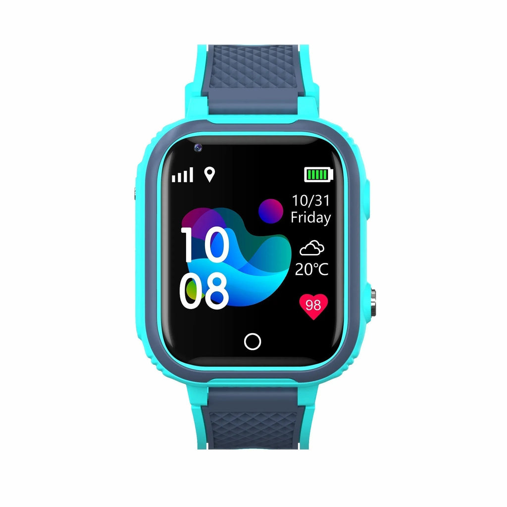MEELANO 4G Smartwatch til Børn – GPS Børneur med Videoopkald, Realtids Sporing & SOS-funktion via App – KidGuardian