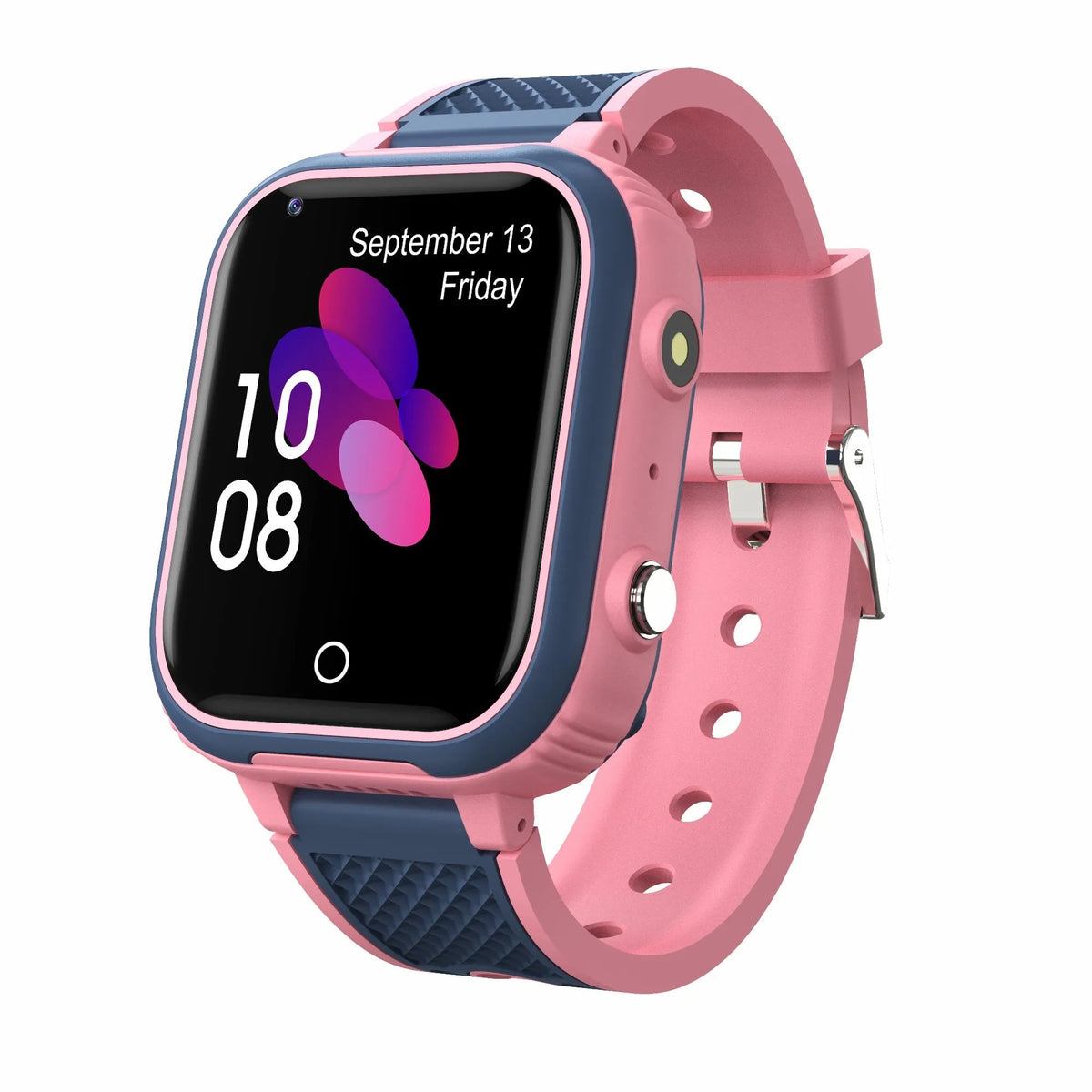 MEELANO 4G Smartwatch til Børn – GPS Børneur med Videoopkald, Realtids Sporing & SOS-funktion via App – KidGuardian Lyserød