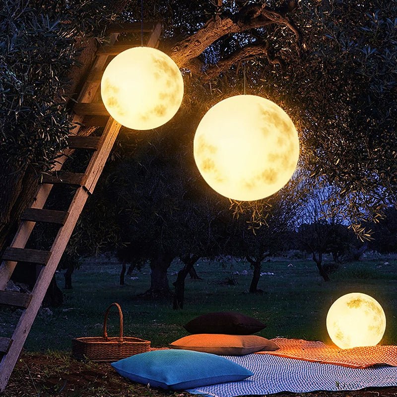 MEELANO Magisk Måneskins Havelampe – Månelampe til Have & Terrasse, USB-genopladelig LED, 20–50 cm – LunaGlow