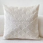 MEELANO Velvet Skall Pude Betræk Til Sofa Og Stue Dekor Indretning Beige 45x45cm