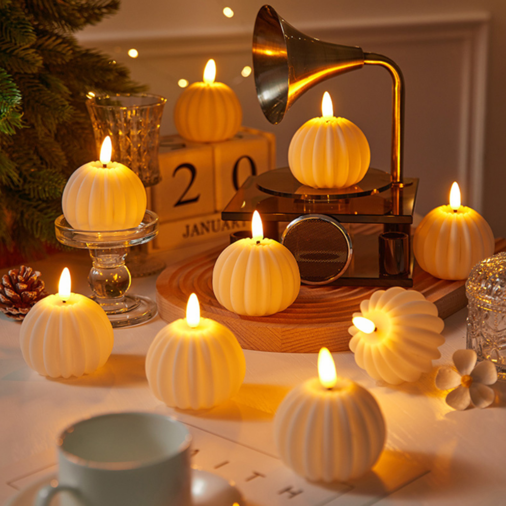 MEELANO Flameless LED Stearinlys På Batteri Realistisk Lys Til Sikker Brug Flere Størrelser